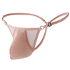 Sexy Men's Underwear Ice Silk Mesh Pouch Thin See-Through Underpants Jockstrap T Pants Elastic Waist Adjustable Thong