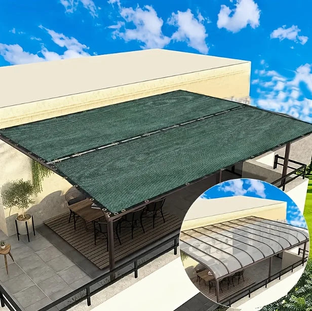 Poolside Awning - Dark Green - Waterproof and Sun - Proof Material, Suitable for Use Around the Pool, Blocking Uv Rays to Protec