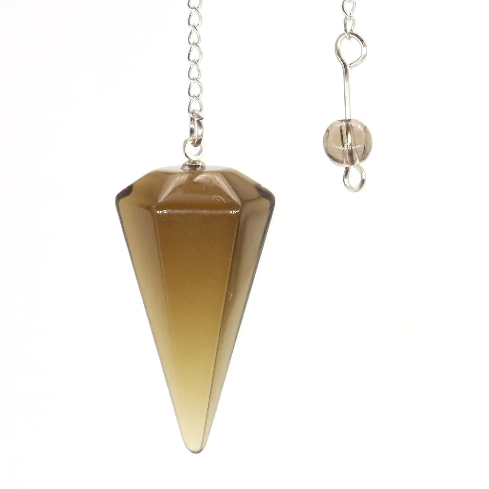 Natural Crystal Pendulums for Divination Dowsing Amethyst Pink Quartz Pendulum Reiki Healing Gem Stone Pendant Pendulos