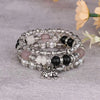 3pcs Boho Bohemian Pink Butterfly Pendant Charm Beads Bracelets Set For Women Stone Wristband Bracelet Bangles Pulseras Feminina