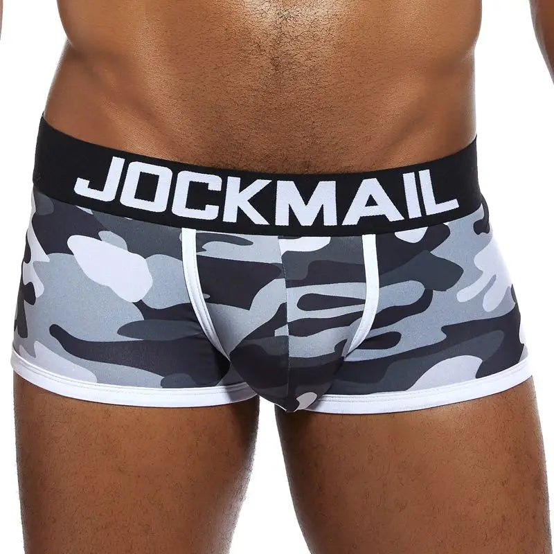 4PCS Sexy Underwear Men Boxer Brief Cueca Male Panties Camouflage Soft Underpants Shorts Men Swim Trunks Printed Nylon Quick Dry