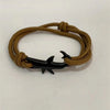 Mens Vintage Black Shark Bracelet Pure Hand Knitting Multicolor Rope Multilayer Bracelets For Women Men Cute Animal Jewelry Gift