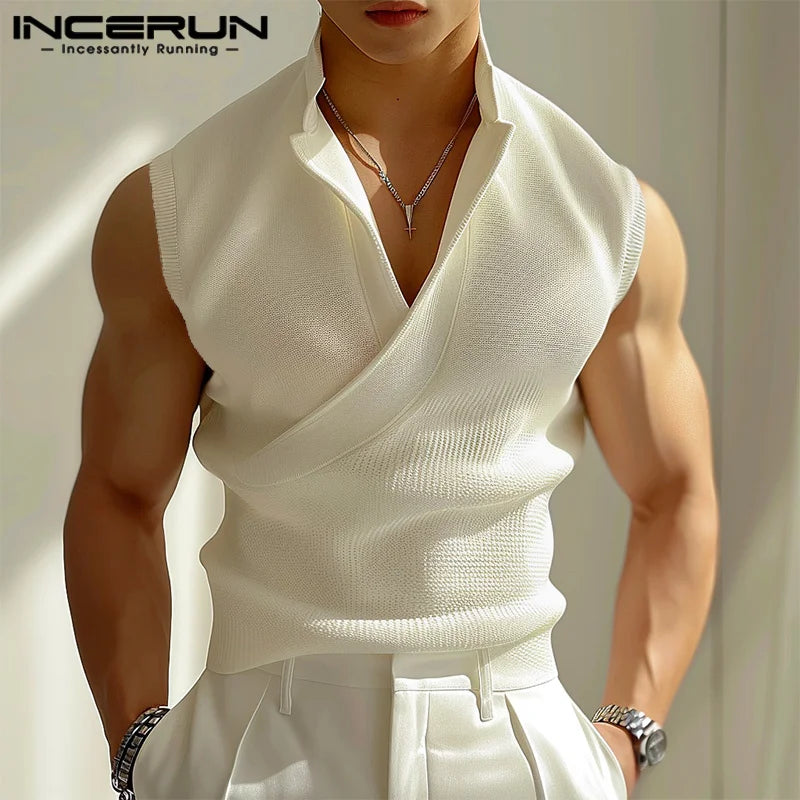 Men’s Textured Streetwear Tank Top – Lightweight Sleeveless Knit Vest | Breathable Summer Muscle Tee (S–5XL)