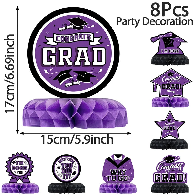 Graduation Season Honeycomb Decoration Happy Graduation Party Decorations Honeycomb Centerpieces Class of 2025 Party Supplies