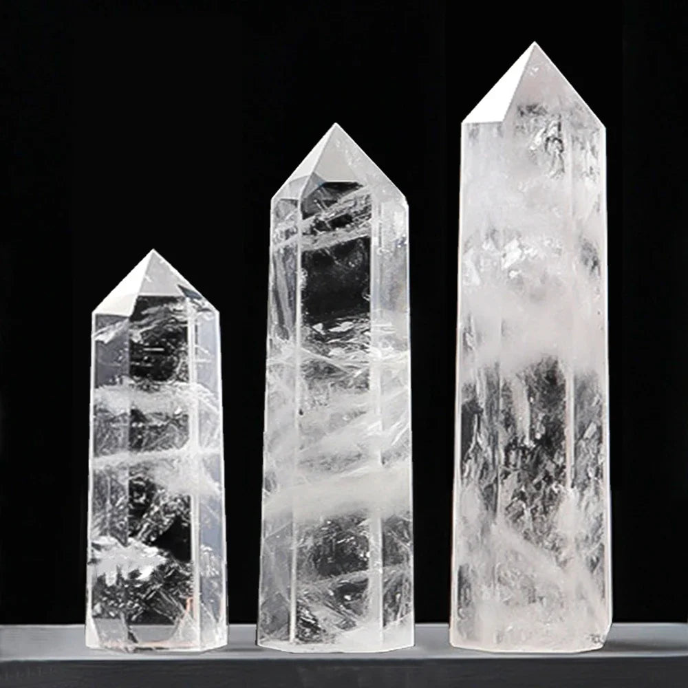 Natural Stone and Crystals Point Wand Witchcraft Rose Quartz Amethyst Home Decor Mineral Reiki Healing Stones Crafts Room Decor