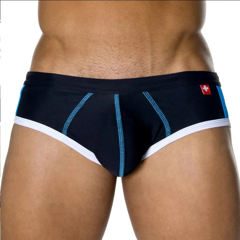 Men's Nylon Triangle Swim Briefs