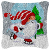 DIY Latch Hook Rug Kits Snowman Santa Claus Hat Embroidery Cushion Pillow Cover