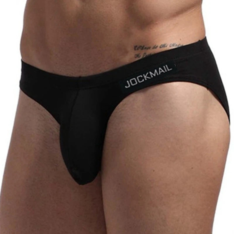 JOCKMAIL Men Underwear Sexy Big Penis Pouch Bikini Briefs Thong