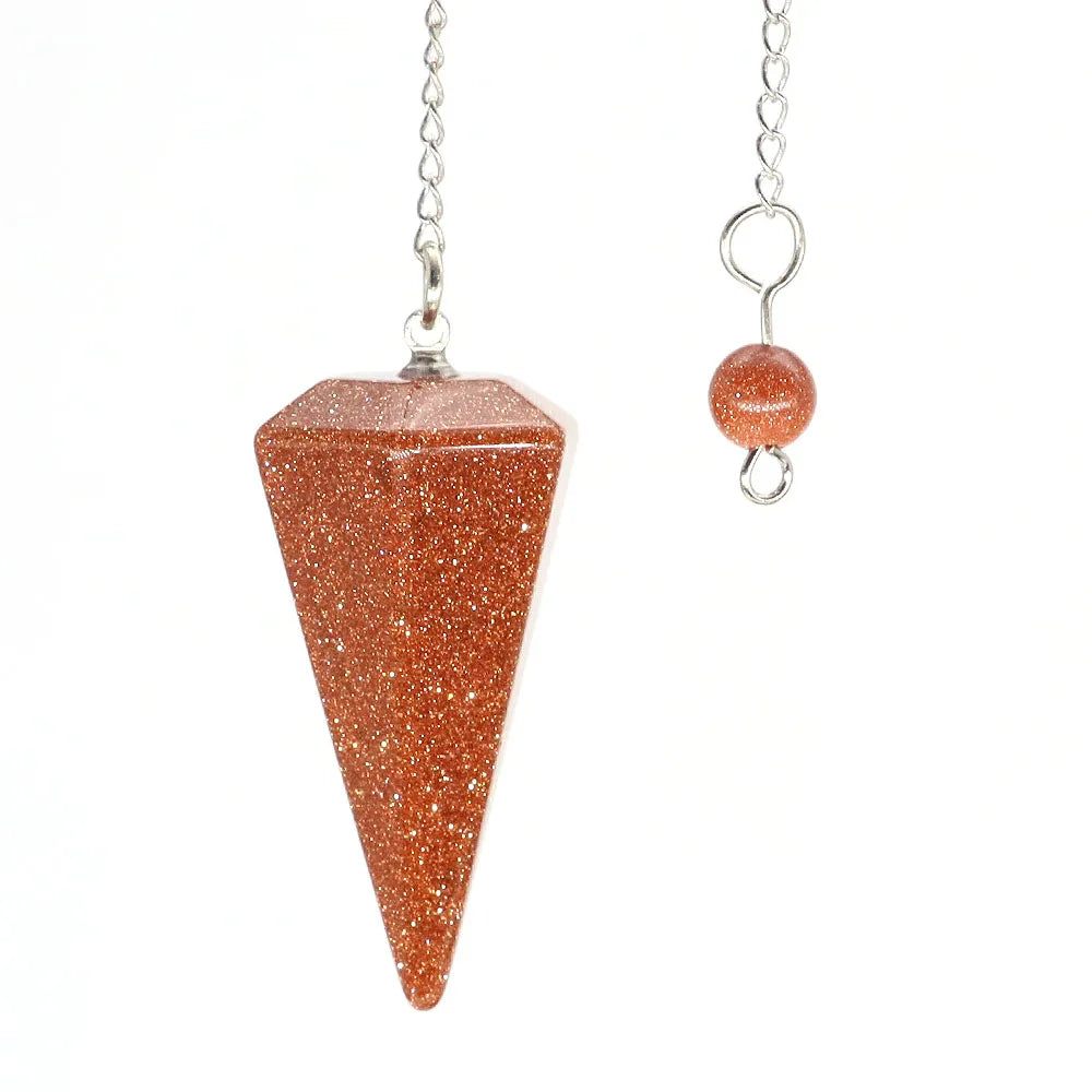 Natural Crystal Pendulums for Divination Dowsing Amethyst Pink Quartz Pendulum Reiki Healing Gem Stone Pendant Pendulos