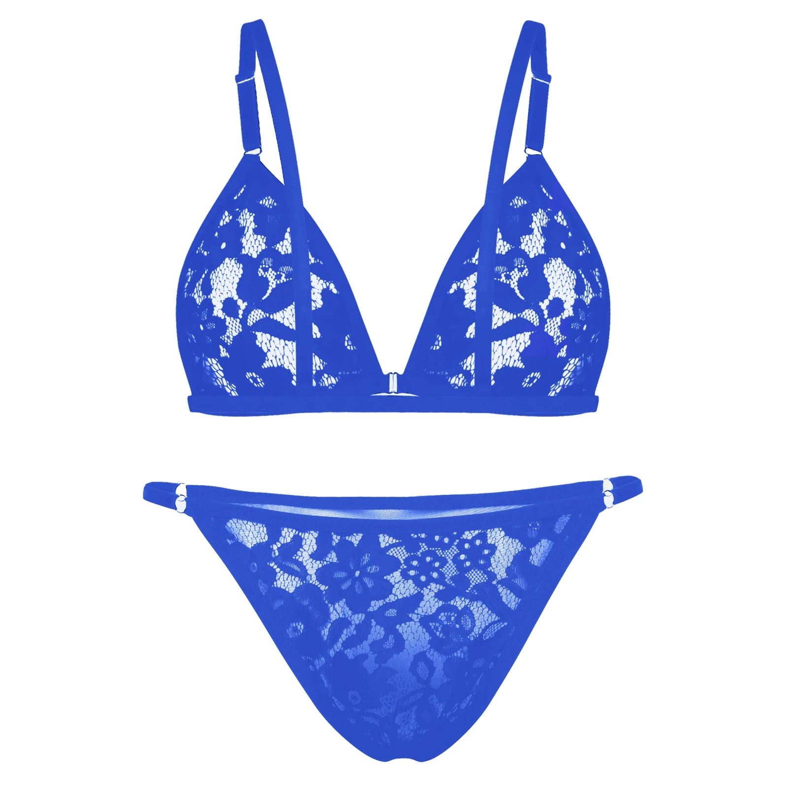 CLEVER-MENMODE Men Crossdress Lace Bra Lingerie Sexy Panties Thong Set Spaghetti Strap Transparent Underwear Two Piece