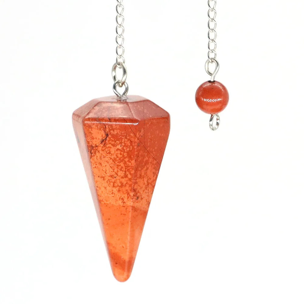 Natural Crystal Pendulums for Divination Dowsing Amethyst Pink Quartz Pendulum Reiki Healing Gem Stone Pendant Pendulos