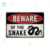 Wildlife Warning Signs Beware Of The Pig Snakes Metal Sign Animals Tin Plate Wild Forest Warning Plaque Retro Wall Stickers Sign