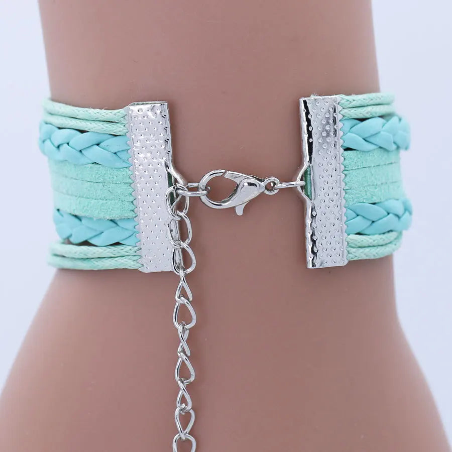 Horses Animal Heart Infinity Love Charm Bracelets Women Men Girl Boy Unisex Multilayer Leather Jewelry Gift Many Styles
