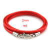 Leather Cord Waxed Rope Chain Necklace for Women Men Pendant with Stainless Steel Lobster Clasp Connector Snake Collar 40-70cm