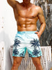Vintage Plant 3D Printed Board Shorts Mens Palm Graphic Short Pants Summer Hawaiian Breathable Swim Trunks Kids Loose Ice Shorts