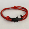 Mens Vintage Black Shark Bracelet Pure Hand Knitting Multicolor Rope Multilayer Bracelets For Women Men Cute Animal Jewelry Gift