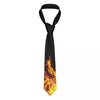 Bright Fire Necktie Men Women Fashion Polyester 8 cm Wide Burning Neck Ties for Men Suits Accessories Business