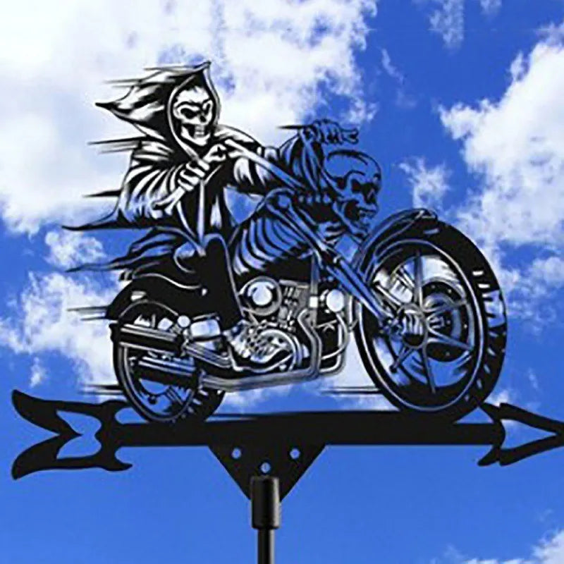 Metal Weathervane,Witch Iron Weather Vane,Sea Rover Wind Direction Indicator Garden Decoration Outdoor Roof Decoration Gardening