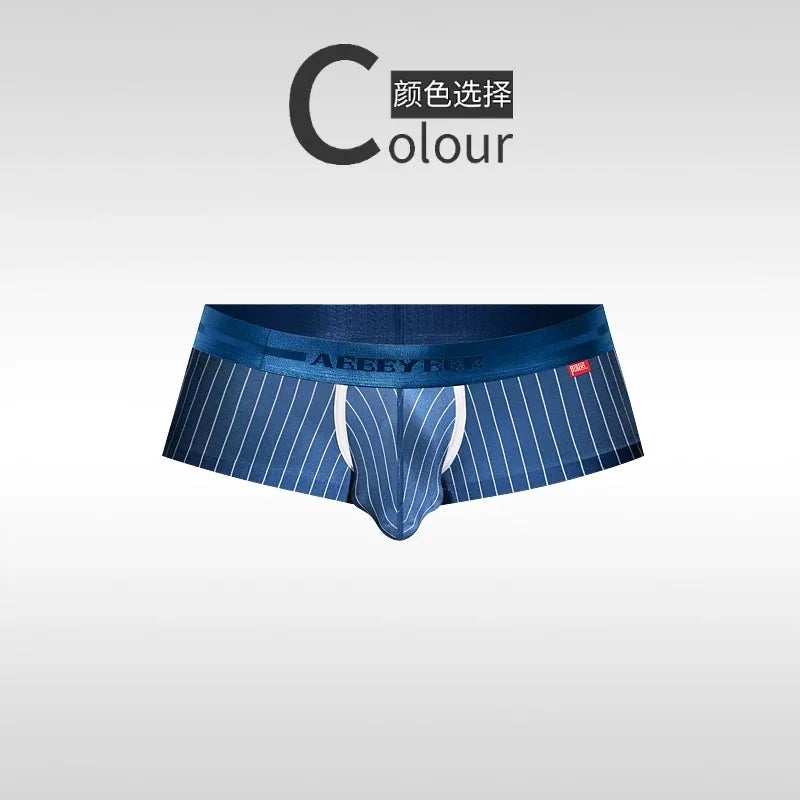 Men's Underwear Home Stripes Boxer Quick Dry Breathable Shorts Running Hiking Gym Yoga Sport Pants