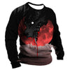 Men's Long Sleeve T-shirt Winter 3D Animal Print T Shirts Street Fashion Wolf Pattern Tops Tees Oversized Men's Clothing