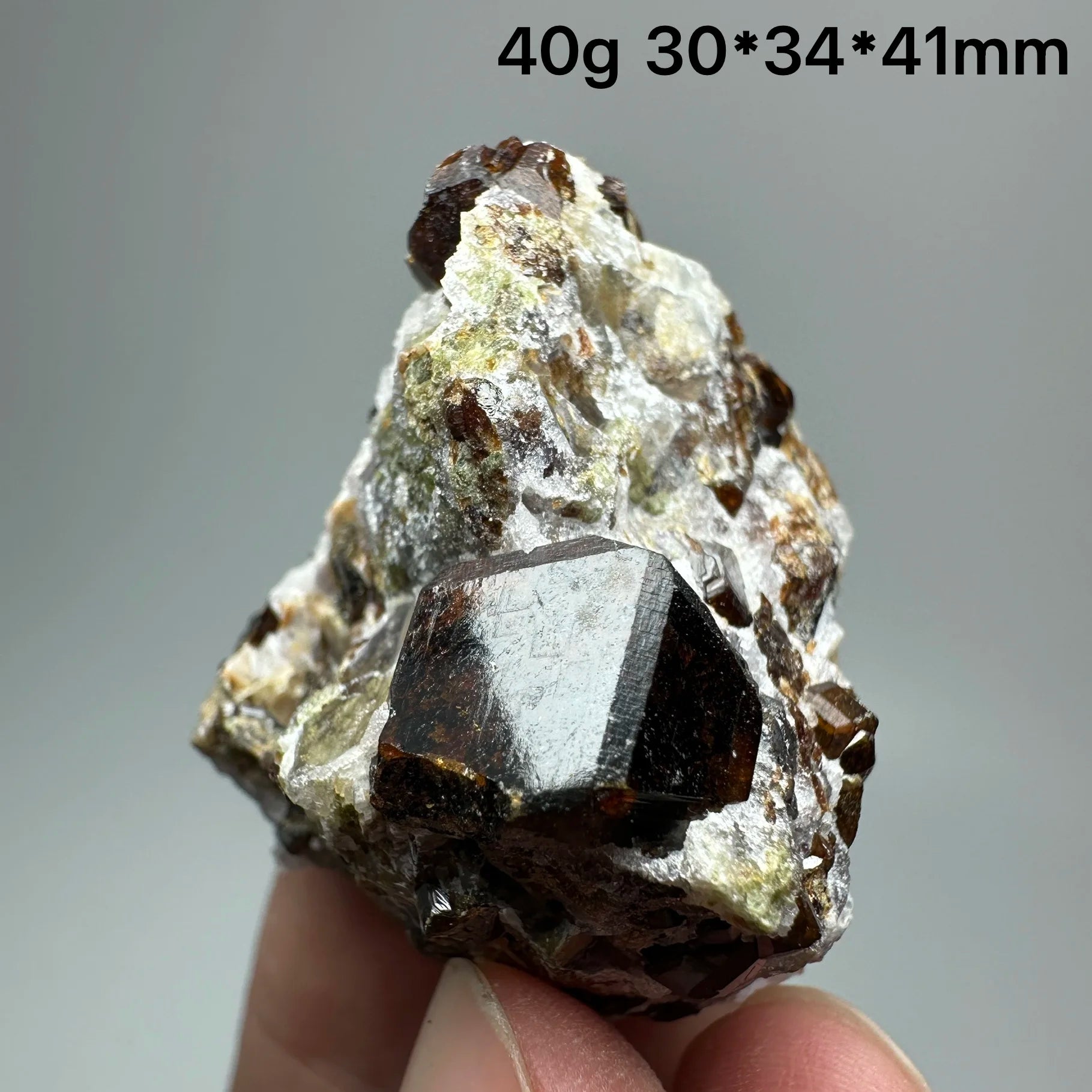 Natural Dark Brown Andradite Garnet Cluster Raw Crystal Mineral Specimen Calcite Matrix Healing Stone Home Decoration