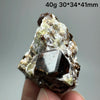 Natural Dark Brown Andradite Garnet Cluster Raw Crystal Mineral Specimen Calcite Matrix Healing Stone Home Decoration