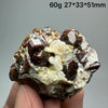 Natural Dark Brown Andradite Garnet Cluster Raw Crystal Mineral Specimen Calcite Matrix Healing Stone Home Decoration