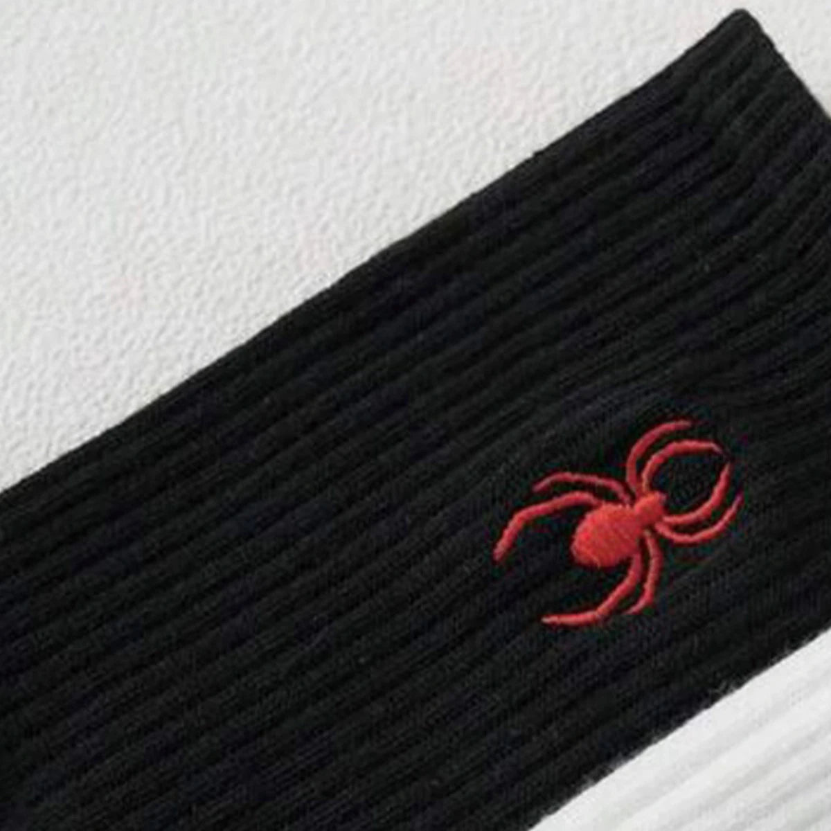 5/10/20 Pairs of Men's Crew Socks with Spider Pattern, Comfortable, Breathable, Moisture Wicking, Halloween