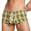 SEOBEAN 100% Cotton Men's Boxers Classic Plaid Boxer Shorts Mens Underwear Panties Home Shorts Sleep Lounge Pajama Shorts