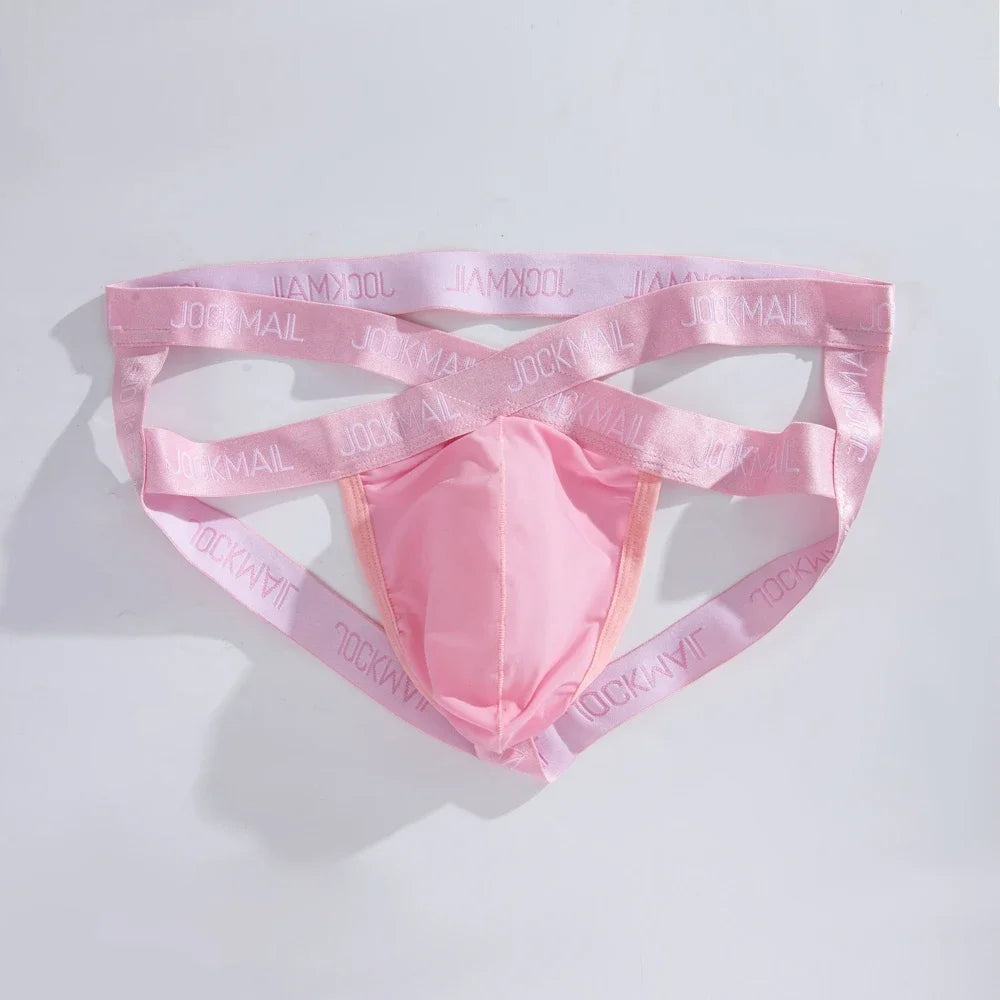 Bondage Lingerie Sexy Harness Bodysuit Jock Strap Costume Hombre Men Jockstrap Panties  Ice Silk Gay Underwear Sissy Thong