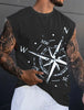 Men's Bottom Shirt Pattern Boat Rudder O Neck 3D Outdoor Street Sleeveless Printed Clothing Athletic Casual Big & Tall Tank Top