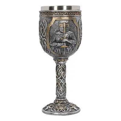 3D Goblet Cup Mini Beer Mug  Coffee Mugs Wine Glass Resin Stainless Steel Iron Tankard Sword  Dragon Wolf Map Drinkware Viking