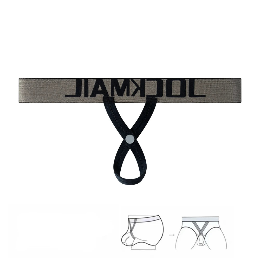 Cockstraps Men Jockstrap Panties Sexy Thongs G String Adjustable Mobile Buttons Ring Penis Cockring Gay Underwear Thong Lingerie