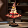 Premium Witch Hat Stained Glass Lamp – Magical Glow for Your Home