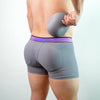 Men's Underwear Padded Buttocks Boxer Trunk with Butt Pads, Breathable Mesh, Long Boxer Shorts, Elastic and Comfortable