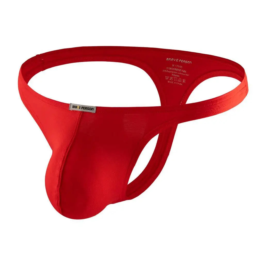 BRAVE PERSON Sexy Underwear Mens Thongs Modal Low Rise Solid Briefs Men Underpants G Strings T-back Panties Thongs for Man