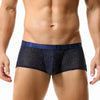 TAUWELL Underwear Men Boxers Mesh Breathable Sexy Low Waist Underpants Boxershorts Shiny Boxer for Man