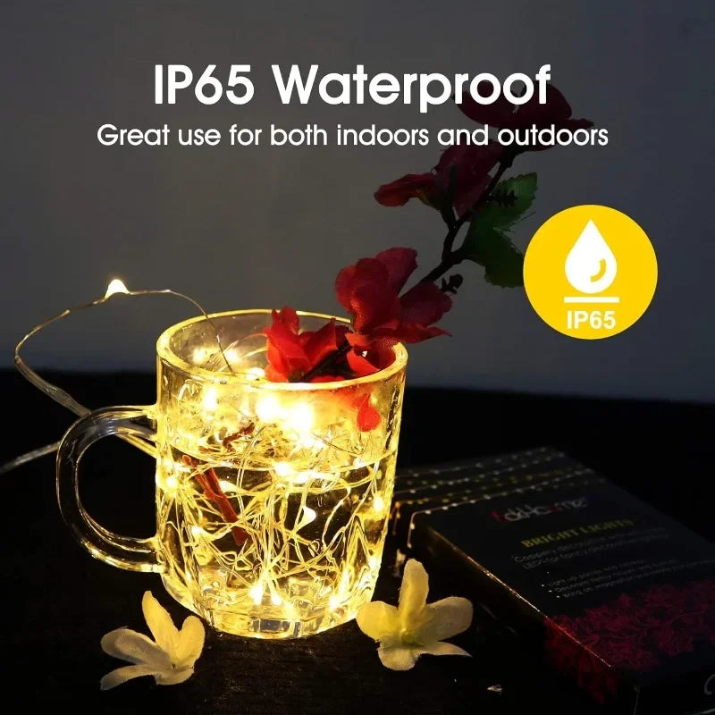 USB LED String Lights Copper Silver Wire Garland Light Waterproof LED Fairy Lights For Christmas Wedding Outdoor Decoration