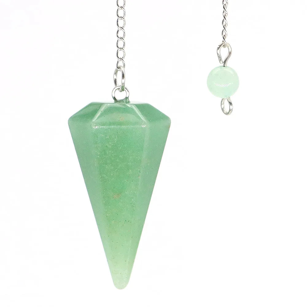Natural Crystal Pendulums for Divination Dowsing Amethyst Pink Quartz Pendulum Reiki Healing Gem Stone Pendant Pendulos