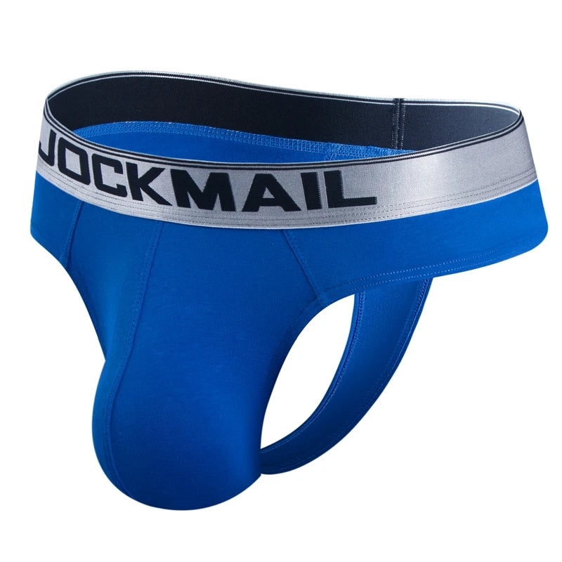 JOCKMAIL Men Underwear Sexy Big Penis Pouch Bikini Briefs Thong