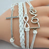 New Year Christmas Gifts Bangle Love Cross Infinite Handwoven Bracelet Bracelet