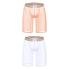 1/2/3PCS Men's Ice Silk Boxers Transparent Boxers 0.01 Ultra-thin Fabric See Through Underpants Seamless Underwear Boxer Shorts
