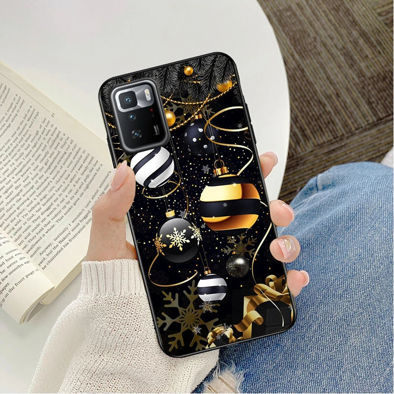 Phone Case For Xiaomi Redmi note 13 12S 12 Pro 11S 11 10 Pro 10S 12S Redmi 10 10C 9C 13C Christmas Tree New Year Case