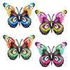 Metal Art Butterfly Wall Decor Colorful Iron Art Butterfly Sculptures Butterfly Hanging Ornament for Outdoor Home Yard Garden