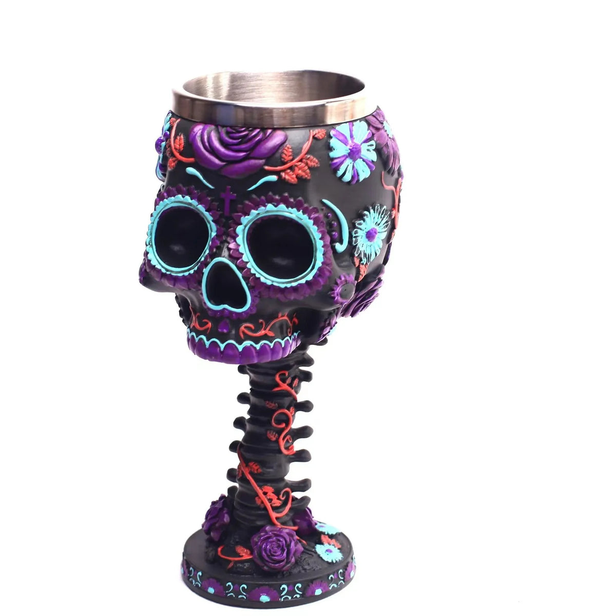 Horrible Gothic Stainless Resin Goblet Retro Wine Glass Cocktail Glasses Wolf Whiskey Cup Party Bar Drinkware FREE son