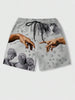 New Men's Summer Shorts Loose Luxury Shorts 3D Printing Casual Sculpture Print Harajuku Shorts Sports Quick Drying Shorts