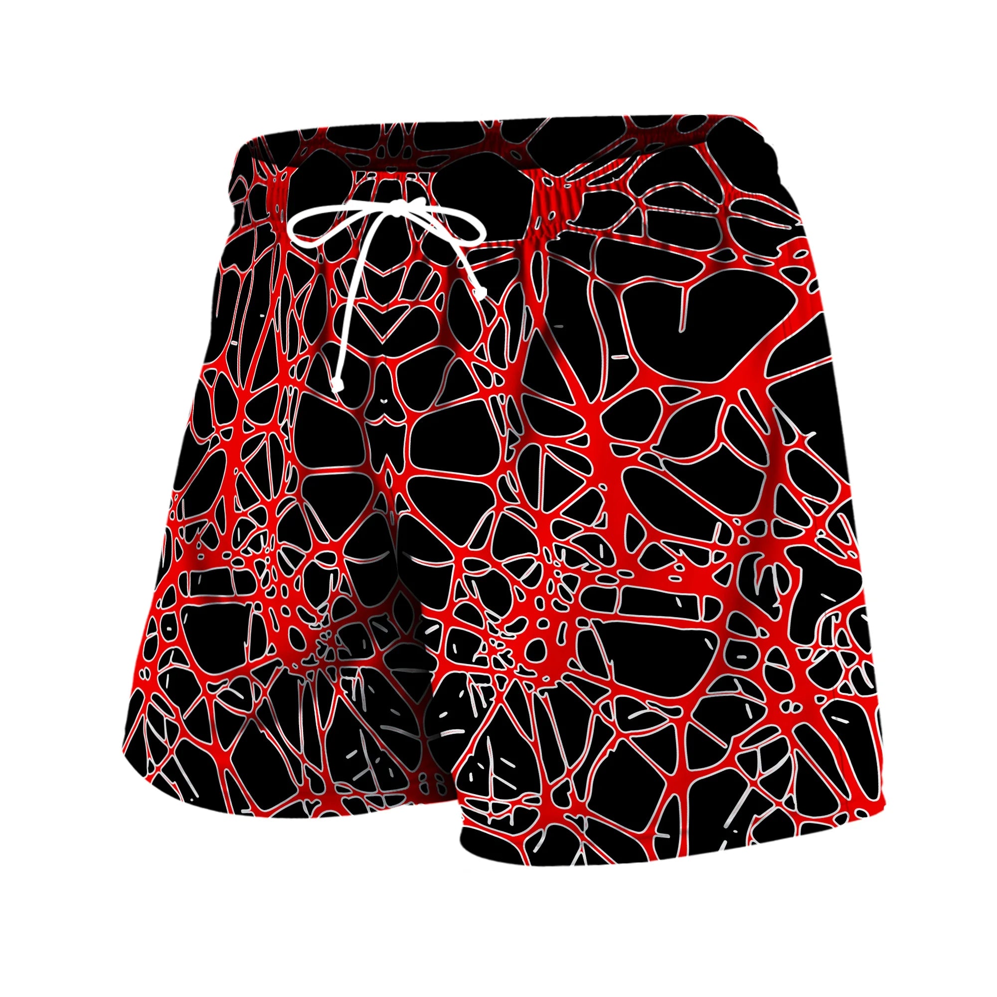 Personality Stripe Men's Beach Shorts Summer Color Block Casual Man Bottoms Sports Wear Breathable Short Pants Trend Streetwear
