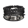 MeMolissa New Fashion Braided Wrap Leather Bracelets for Men High Quality Vintage Charm Wood Beads Ethnic Tribal Wristbands