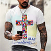 Christian Mens Clothing T Shirts Oversized T Shirt Gothic  Jesus Christ Cross 3D Print O-neck Tops Vintage Hip Hop Short Sleeve