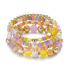 3pcs Boho Bohemian Pink Butterfly Pendant Charm Beads Bracelets Set For Women Stone Wristband Bracelet Bangles Pulseras Feminina